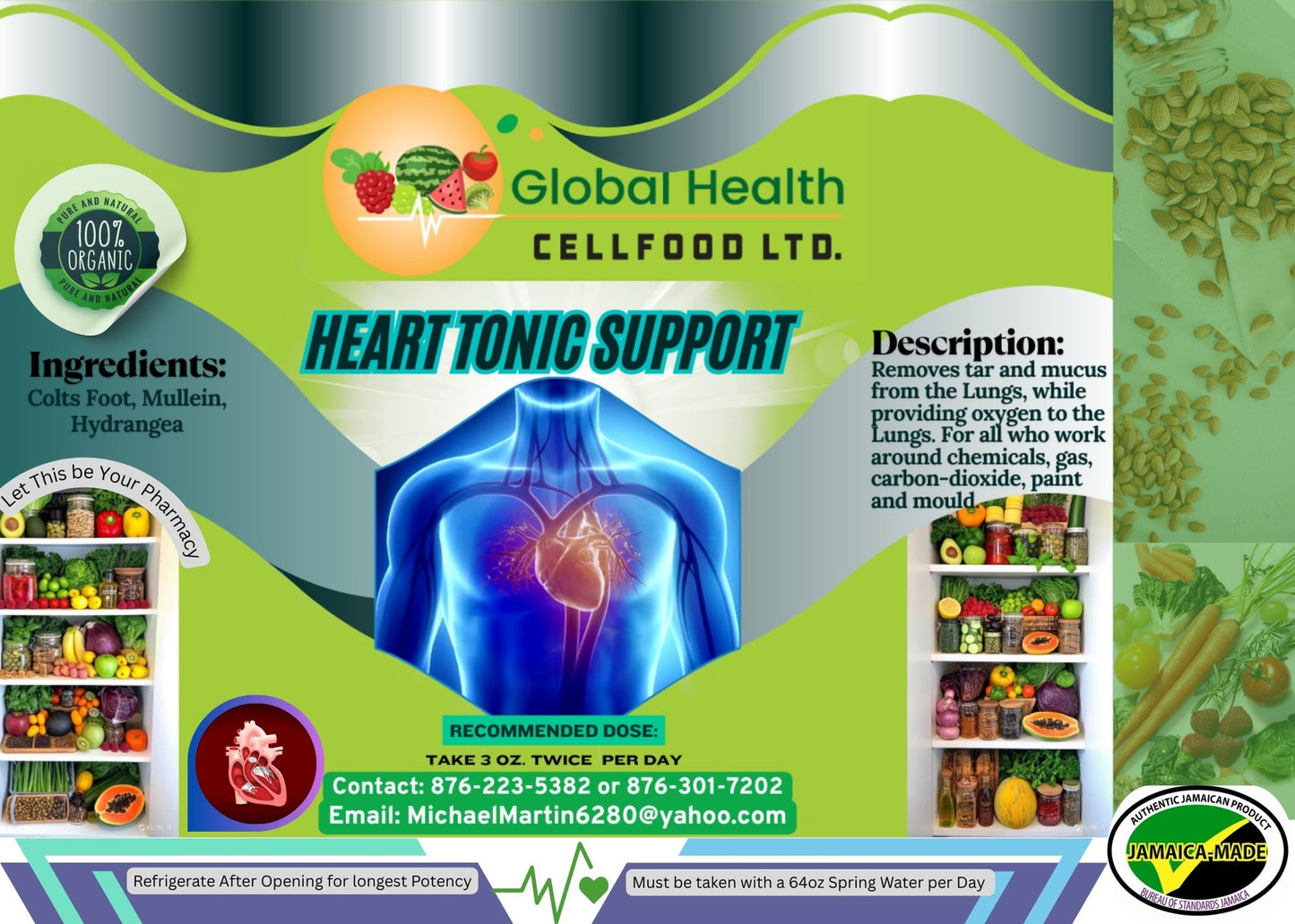 ❤️ Heart Tonic Support — Natural Heart Health Formula